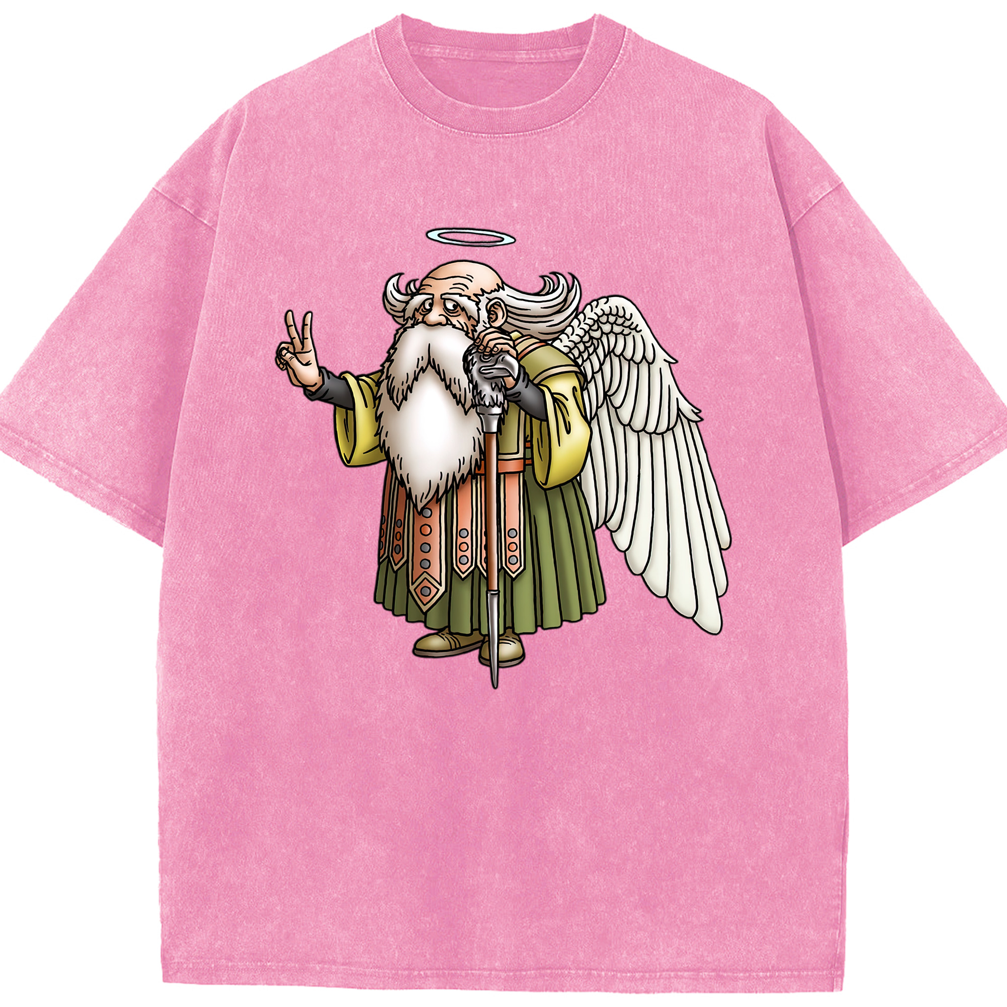 （画像用） ドラゴンクエスト Doragon Kuesuto Dragon Quest 綿100% ヴィンテージ風 半袖Tシャツ（フロントプリント）
